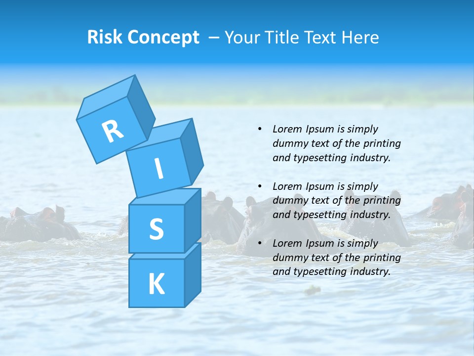 Continent Alertness Hippopotamus PowerPoint Template