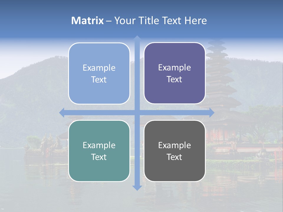 A Group Of Pagodas Sitting On Top Of A Lake PowerPoint Template