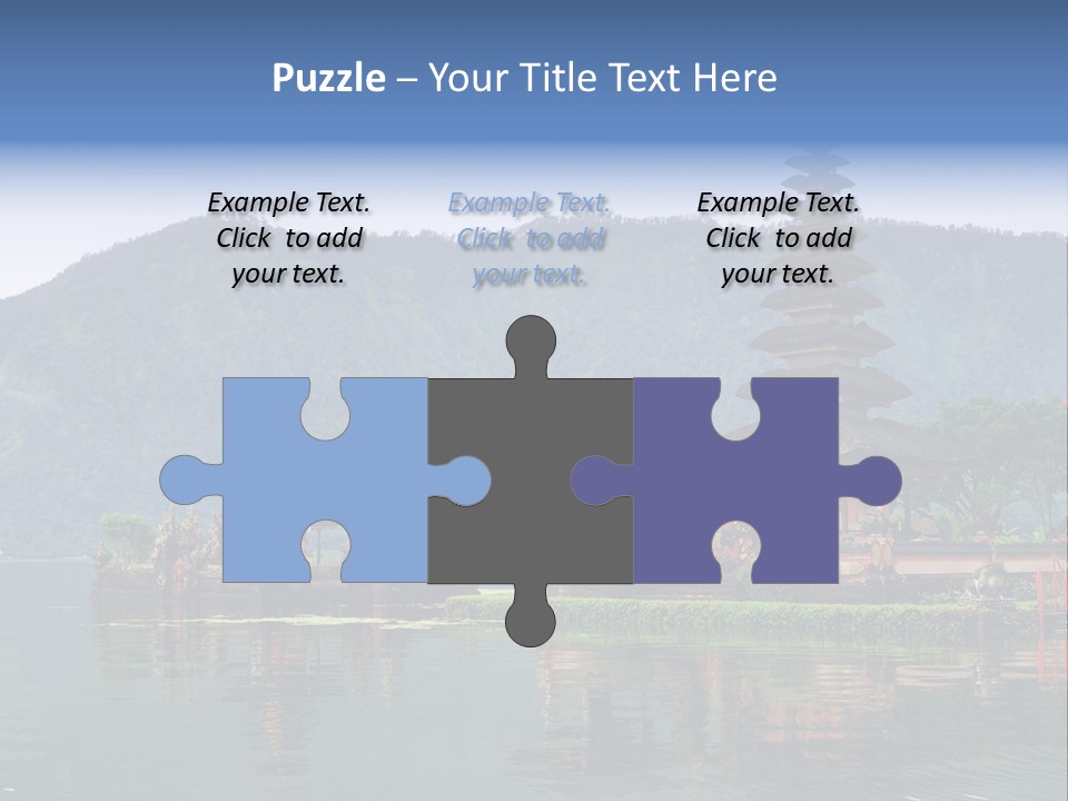 A Group Of Pagodas Sitting On Top Of A Lake PowerPoint Template