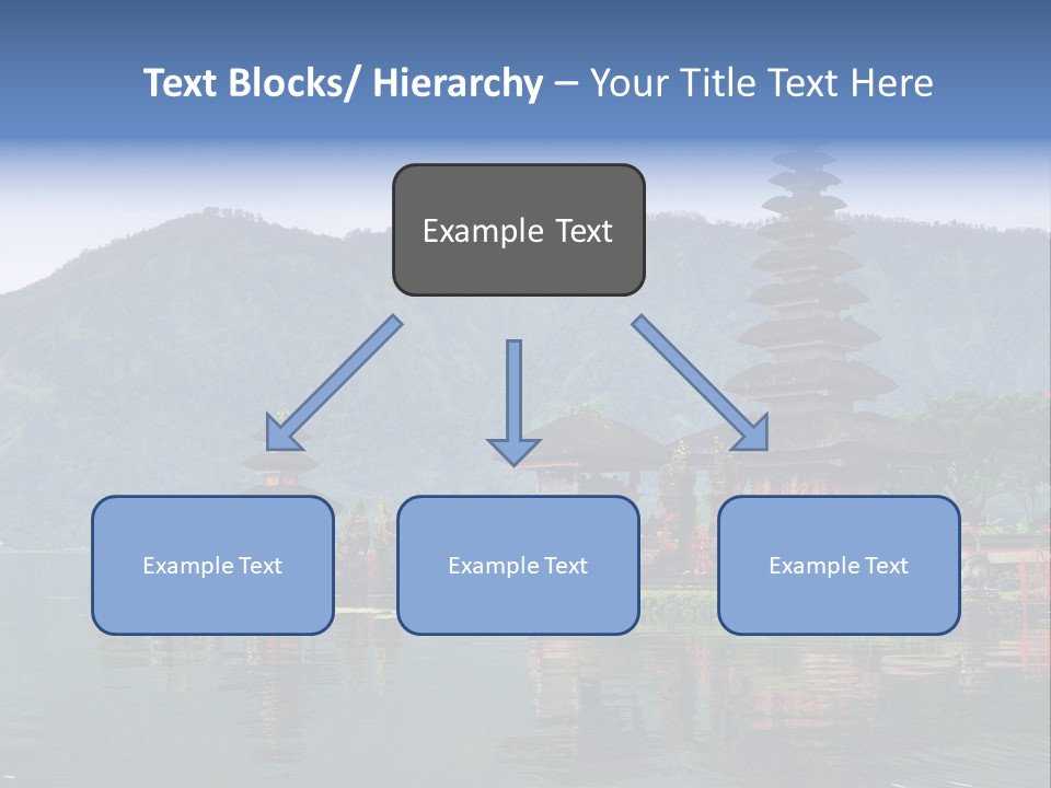 A Group Of Pagodas Sitting On Top Of A Lake PowerPoint Template