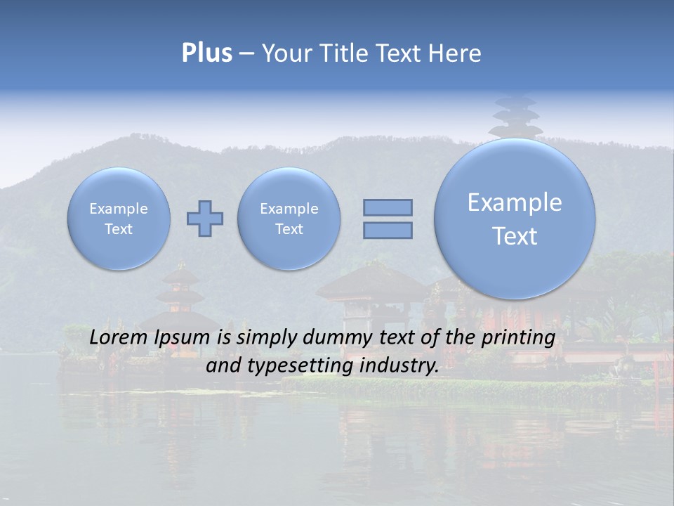 A Group Of Pagodas Sitting On Top Of A Lake PowerPoint Template