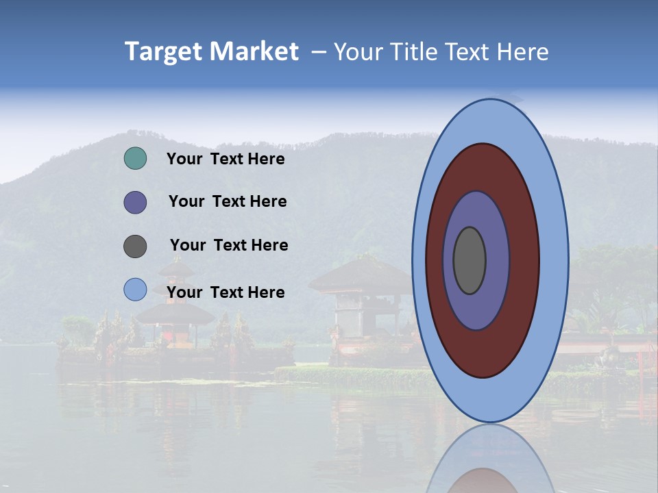 A Group Of Pagodas Sitting On Top Of A Lake PowerPoint Template