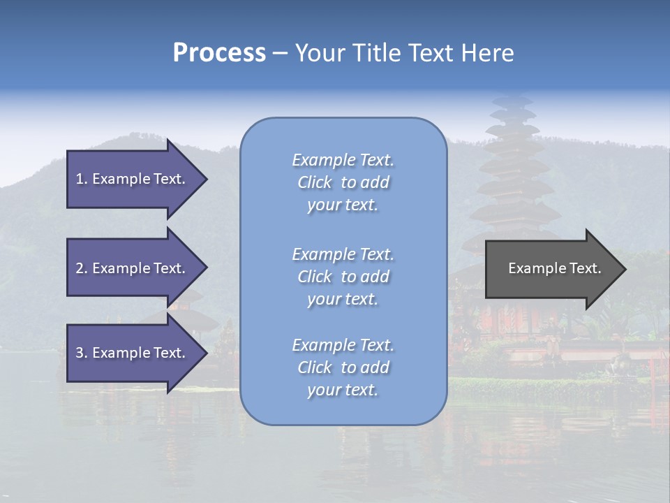 A Group Of Pagodas Sitting On Top Of A Lake PowerPoint Template