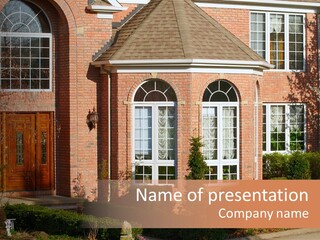 Entrance Wooden Structure PowerPoint Template