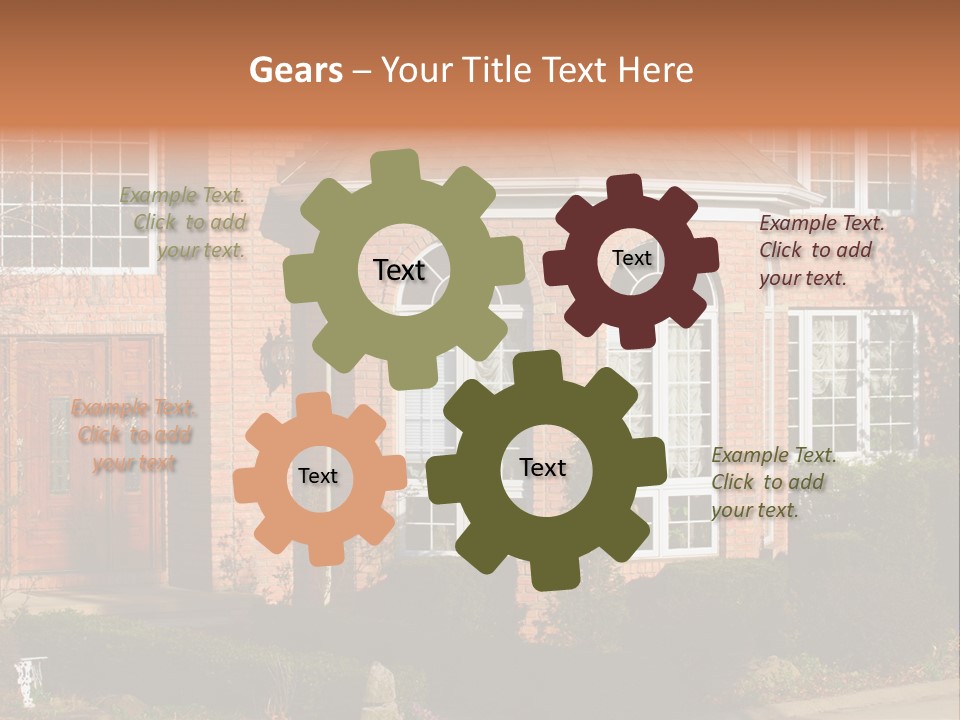 Entrance Wooden Structure PowerPoint Template