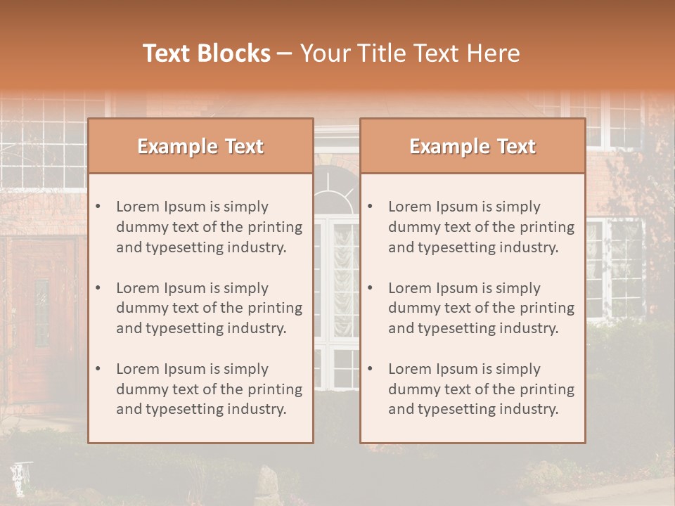 Entrance Wooden Structure PowerPoint Template