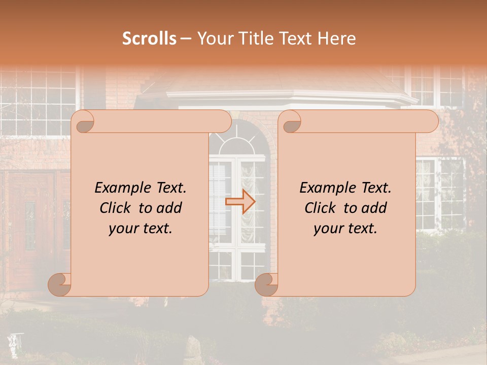 Entrance Wooden Structure PowerPoint Template