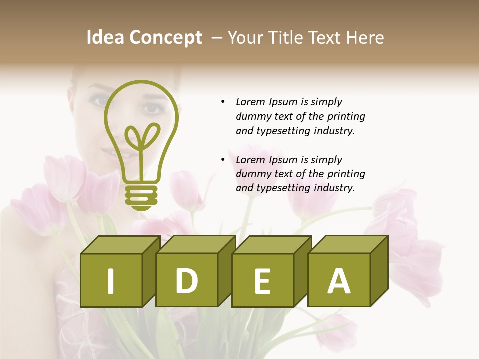 Fashion Isolated Hair PowerPoint Template