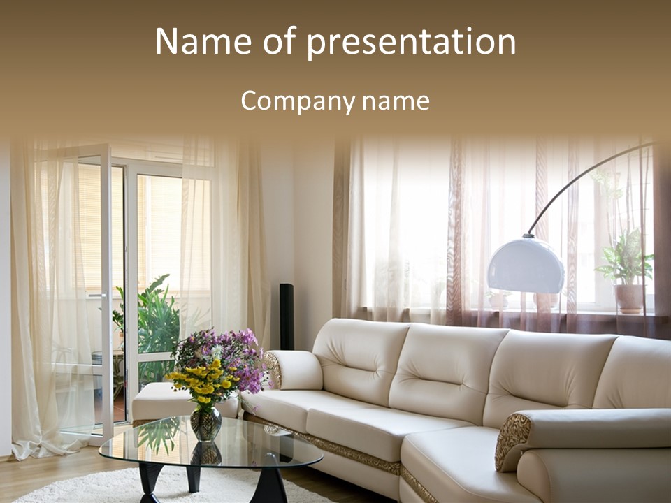 Green Indoors Plant PowerPoint Template