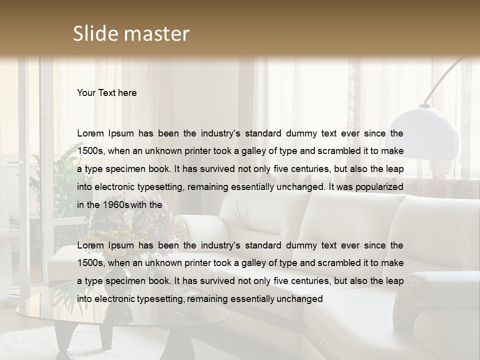 Green Indoors Plant PowerPoint Template