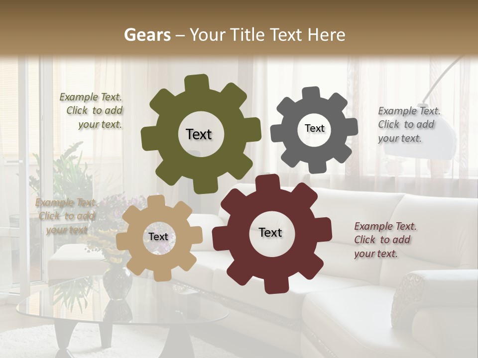 Green Indoors Plant PowerPoint Template