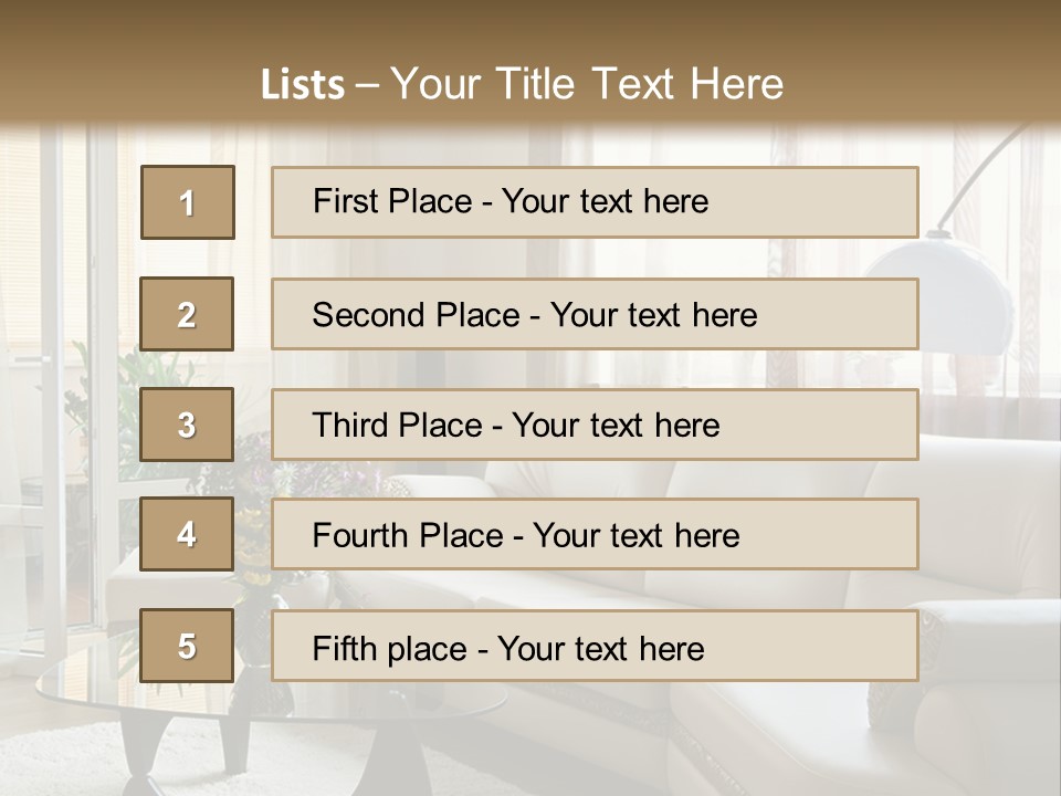 Green Indoors Plant PowerPoint Template
