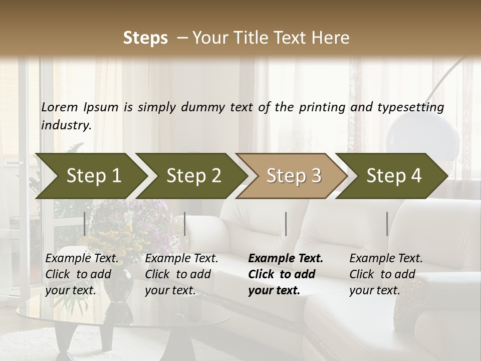 Green Indoors Plant PowerPoint Template