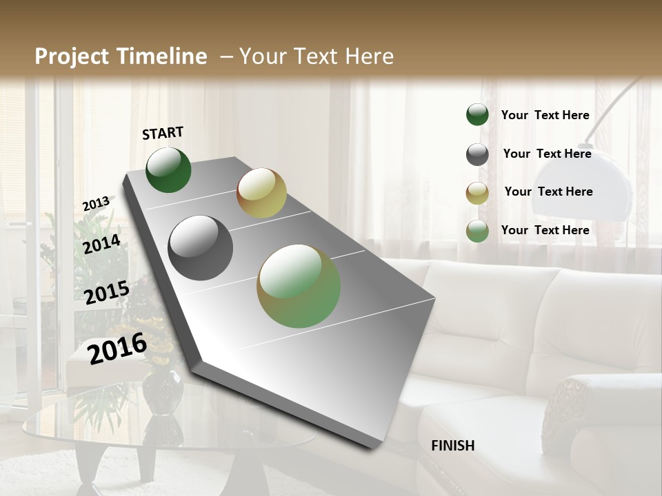 Green Indoors Plant PowerPoint Template