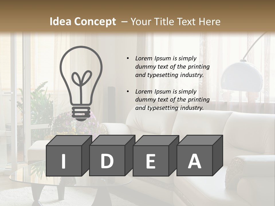 Green Indoors Plant PowerPoint Template