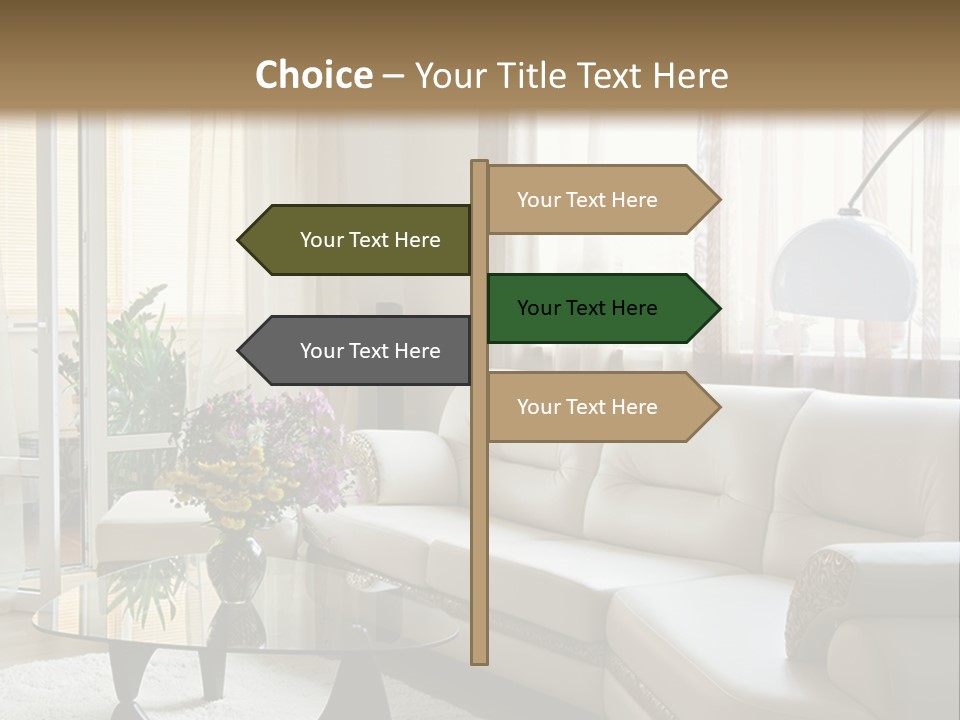 Green Indoors Plant PowerPoint Template