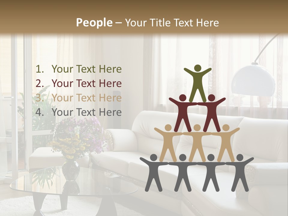 Green Indoors Plant PowerPoint Template