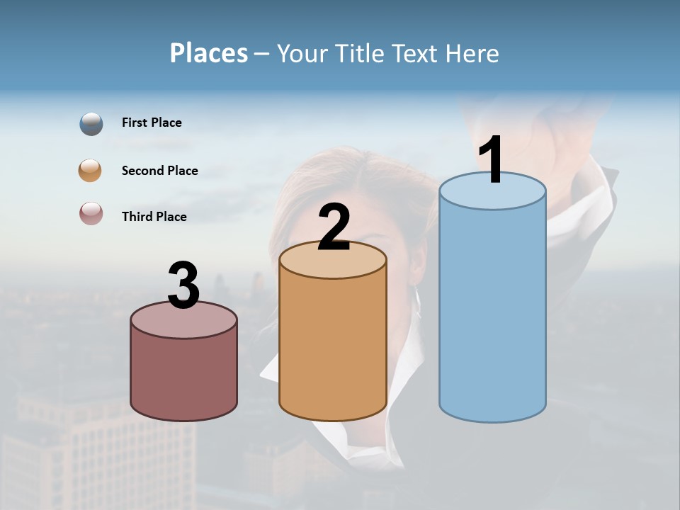 Cityscape Skyscraper Hand PowerPoint Template
