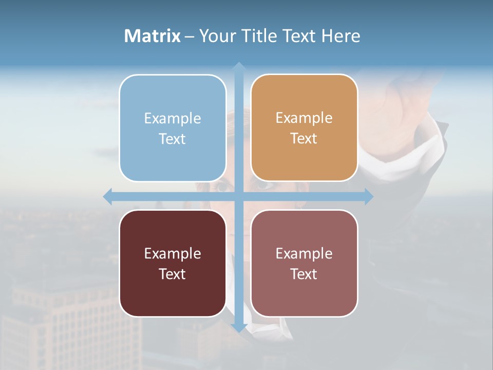 Cityscape Skyscraper Hand PowerPoint Template