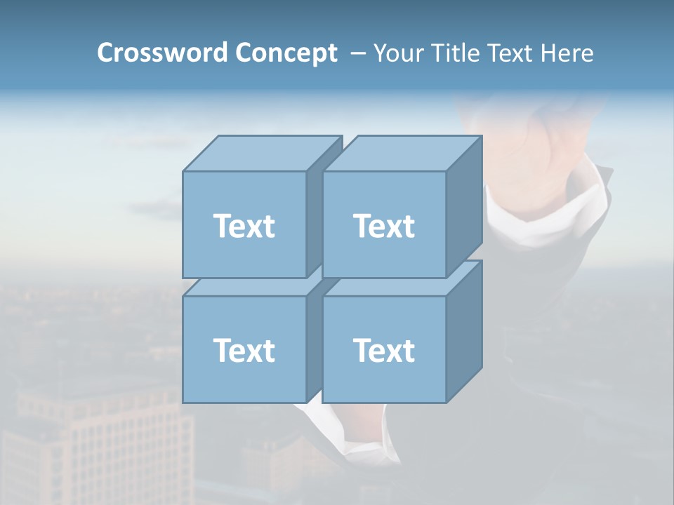 Cityscape Skyscraper Hand PowerPoint Template