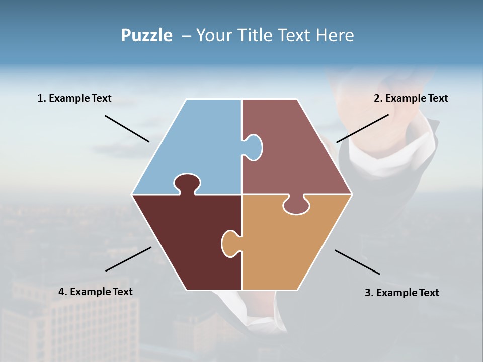 Cityscape Skyscraper Hand PowerPoint Template