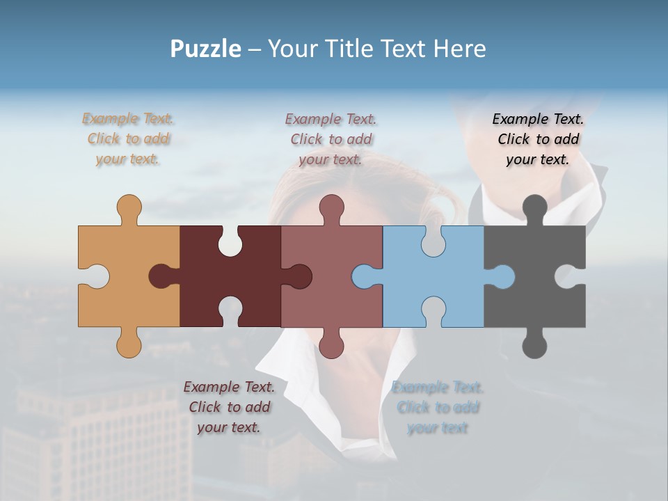 Cityscape Skyscraper Hand PowerPoint Template