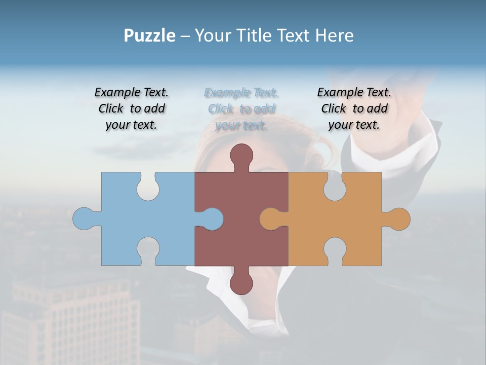 Cityscape Skyscraper Hand PowerPoint Template