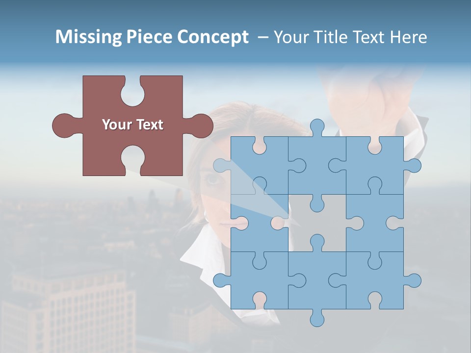 Cityscape Skyscraper Hand PowerPoint Template