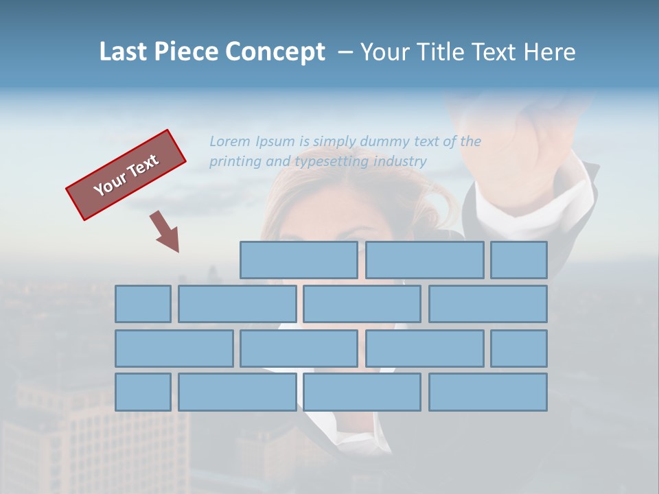 Cityscape Skyscraper Hand PowerPoint Template