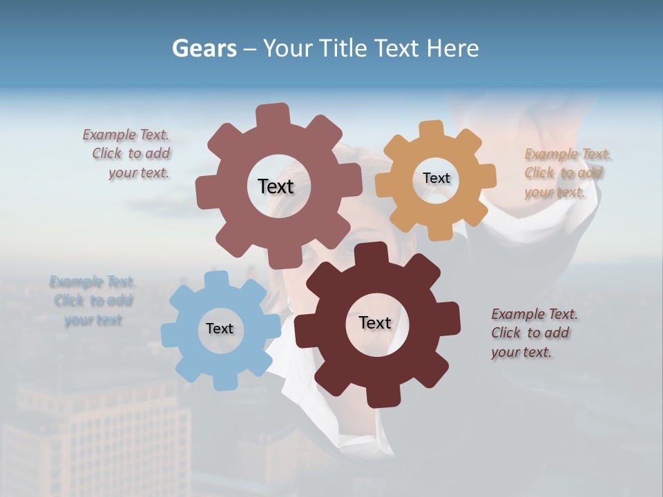 Cityscape Skyscraper Hand PowerPoint Template