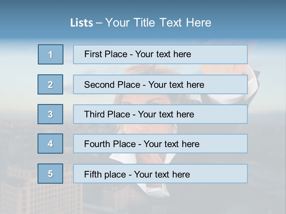 Cityscape Skyscraper Hand PowerPoint Template