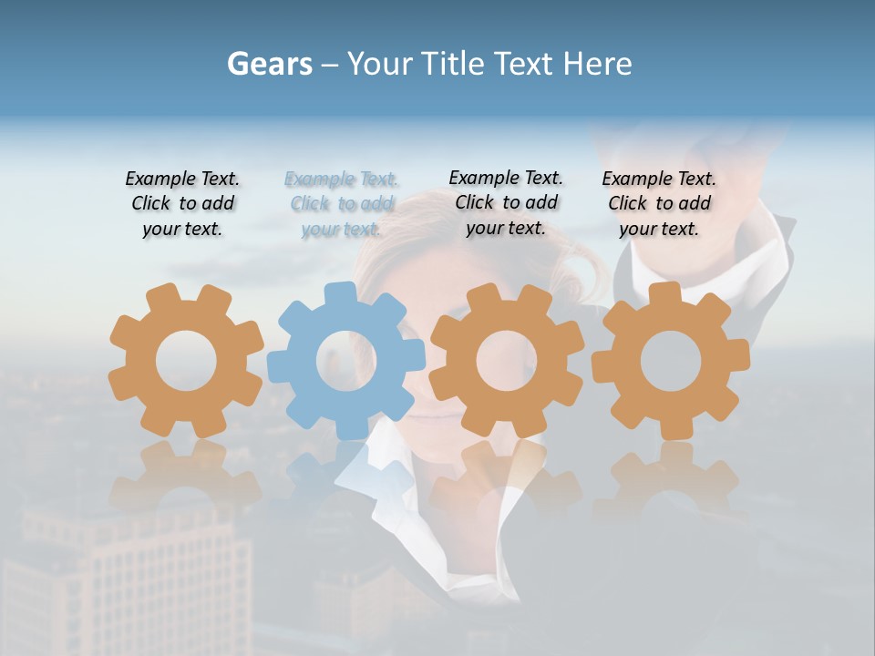 Cityscape Skyscraper Hand PowerPoint Template