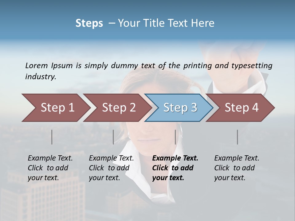 Cityscape Skyscraper Hand PowerPoint Template