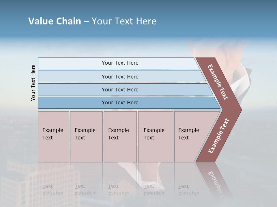 Cityscape Skyscraper Hand PowerPoint Template