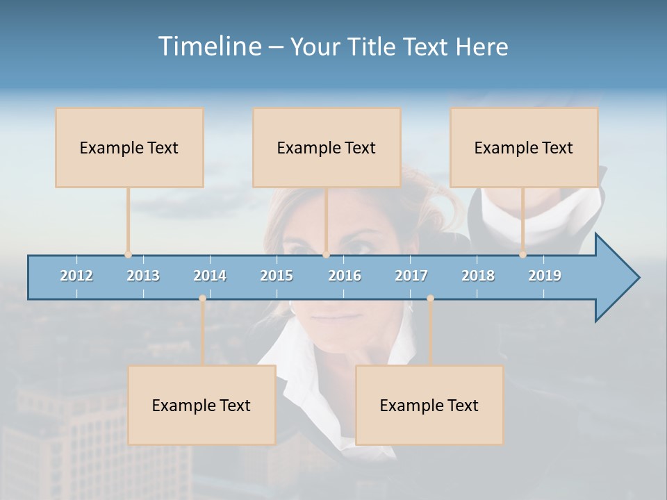 Cityscape Skyscraper Hand PowerPoint Template