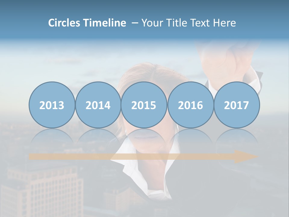 Cityscape Skyscraper Hand PowerPoint Template