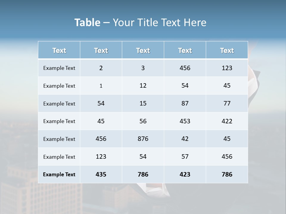 Cityscape Skyscraper Hand PowerPoint Template