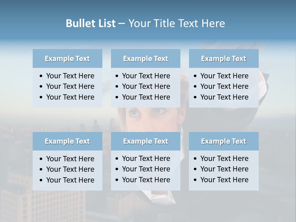 Cityscape Skyscraper Hand PowerPoint Template