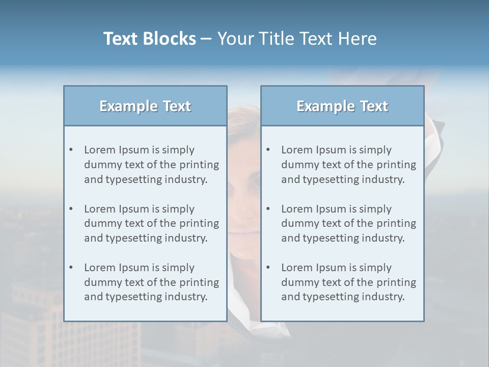 Cityscape Skyscraper Hand PowerPoint Template