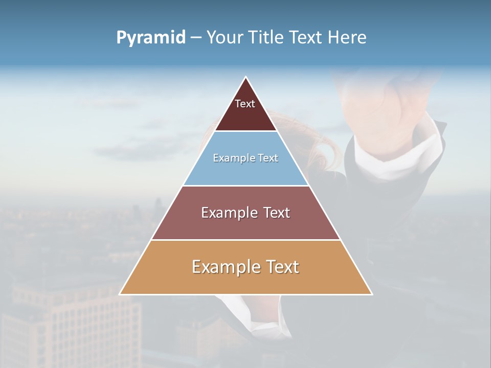 Cityscape Skyscraper Hand PowerPoint Template