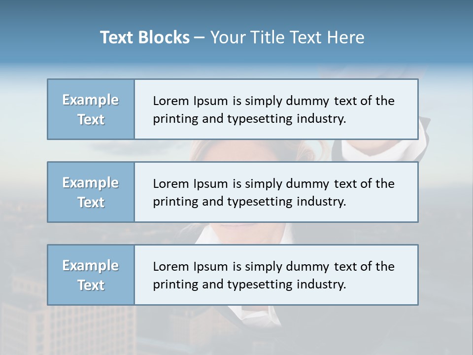 Cityscape Skyscraper Hand PowerPoint Template