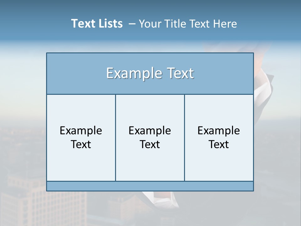 Cityscape Skyscraper Hand PowerPoint Template