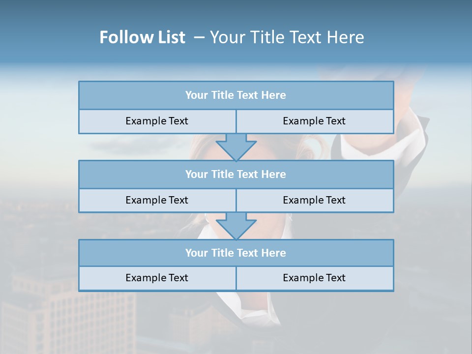 Cityscape Skyscraper Hand PowerPoint Template