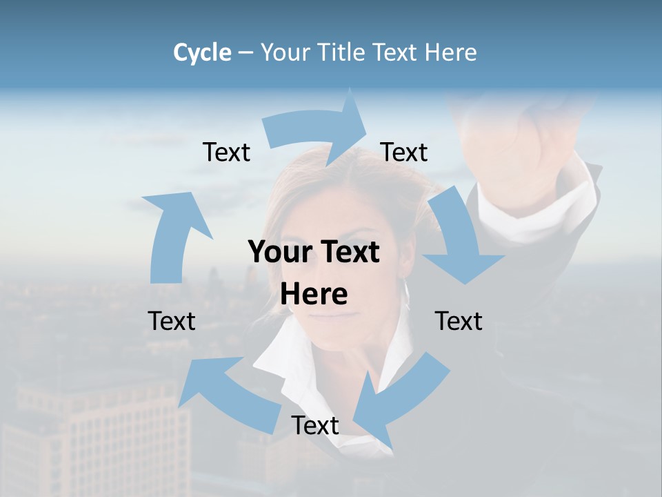 Cityscape Skyscraper Hand PowerPoint Template
