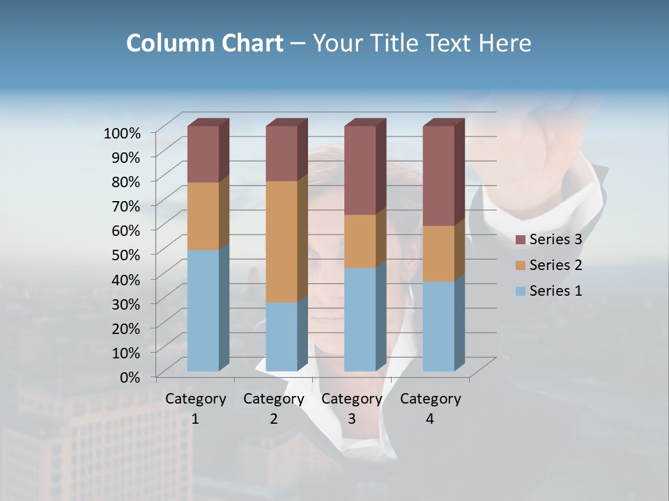 Cityscape Skyscraper Hand PowerPoint Template