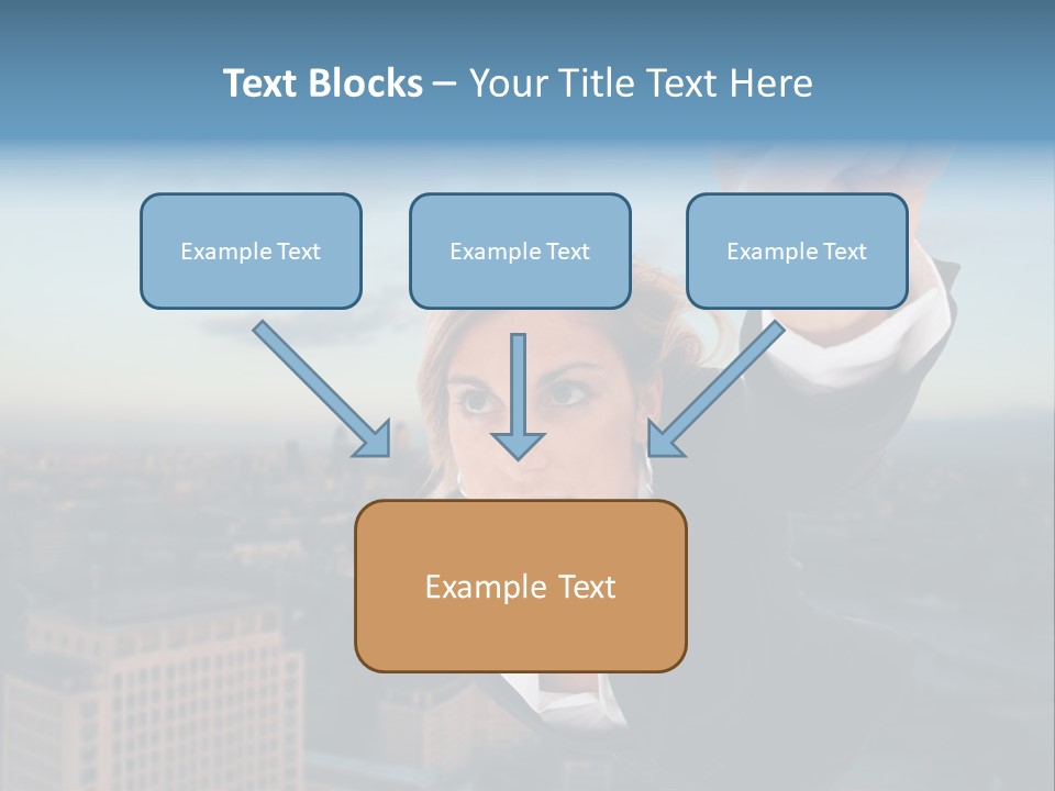 Cityscape Skyscraper Hand PowerPoint Template
