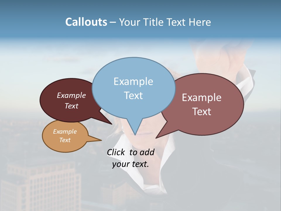 Cityscape Skyscraper Hand PowerPoint Template