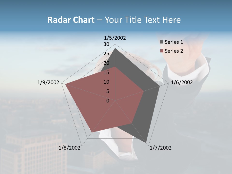 Cityscape Skyscraper Hand PowerPoint Template