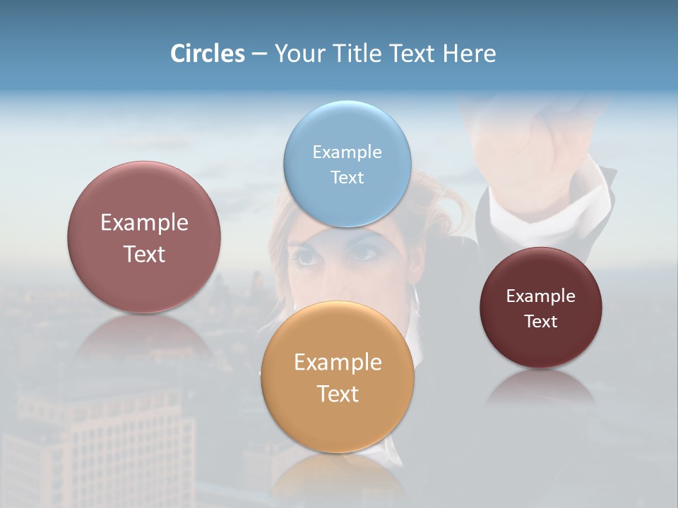 Cityscape Skyscraper Hand PowerPoint Template