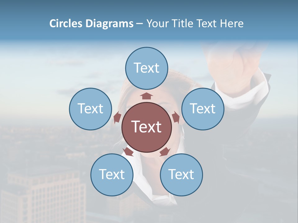 Cityscape Skyscraper Hand PowerPoint Template